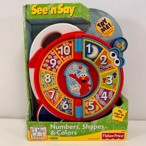 Fisher-Price See 'n Say Elmo's World Numbers Shapes Colors 2005 Sesame Street - Picture 1 of 9